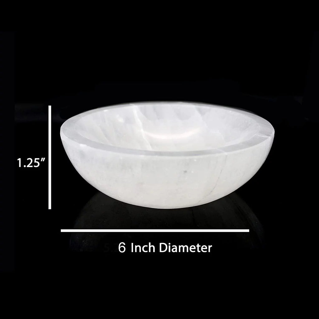 6 inch Selenite Crystal Bowl F91461