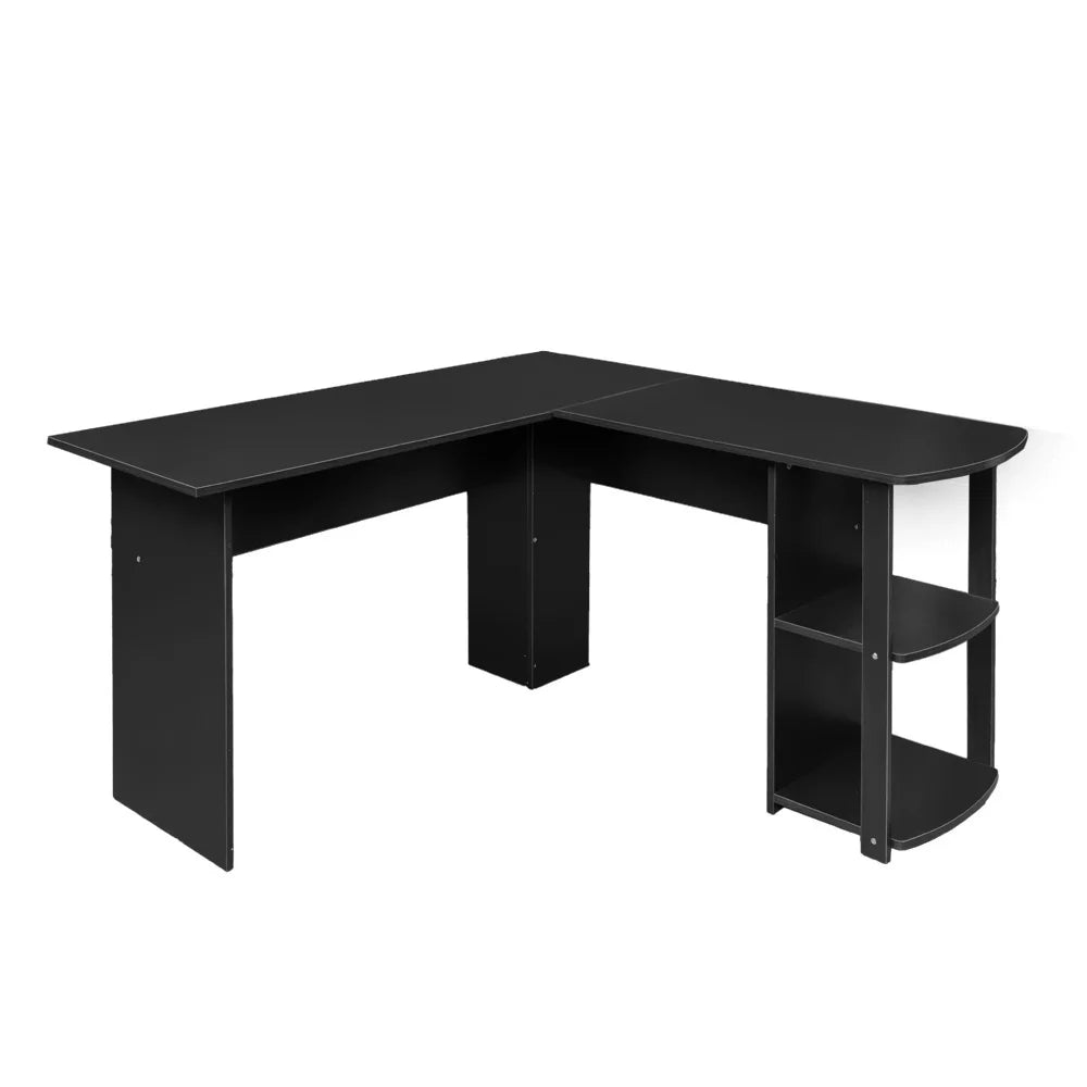 L-Shaped Computer Desk with Bookshelves N6123