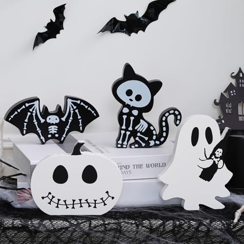 3 Pack Ceramic Halloween Tiered Tray Decor T5426
