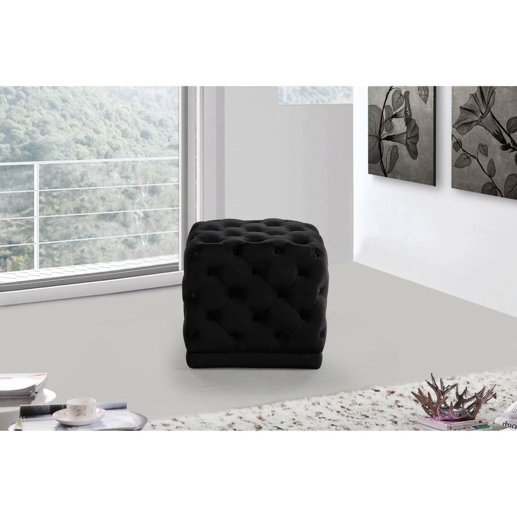Cream Velvet Ottoman/Stool G963441