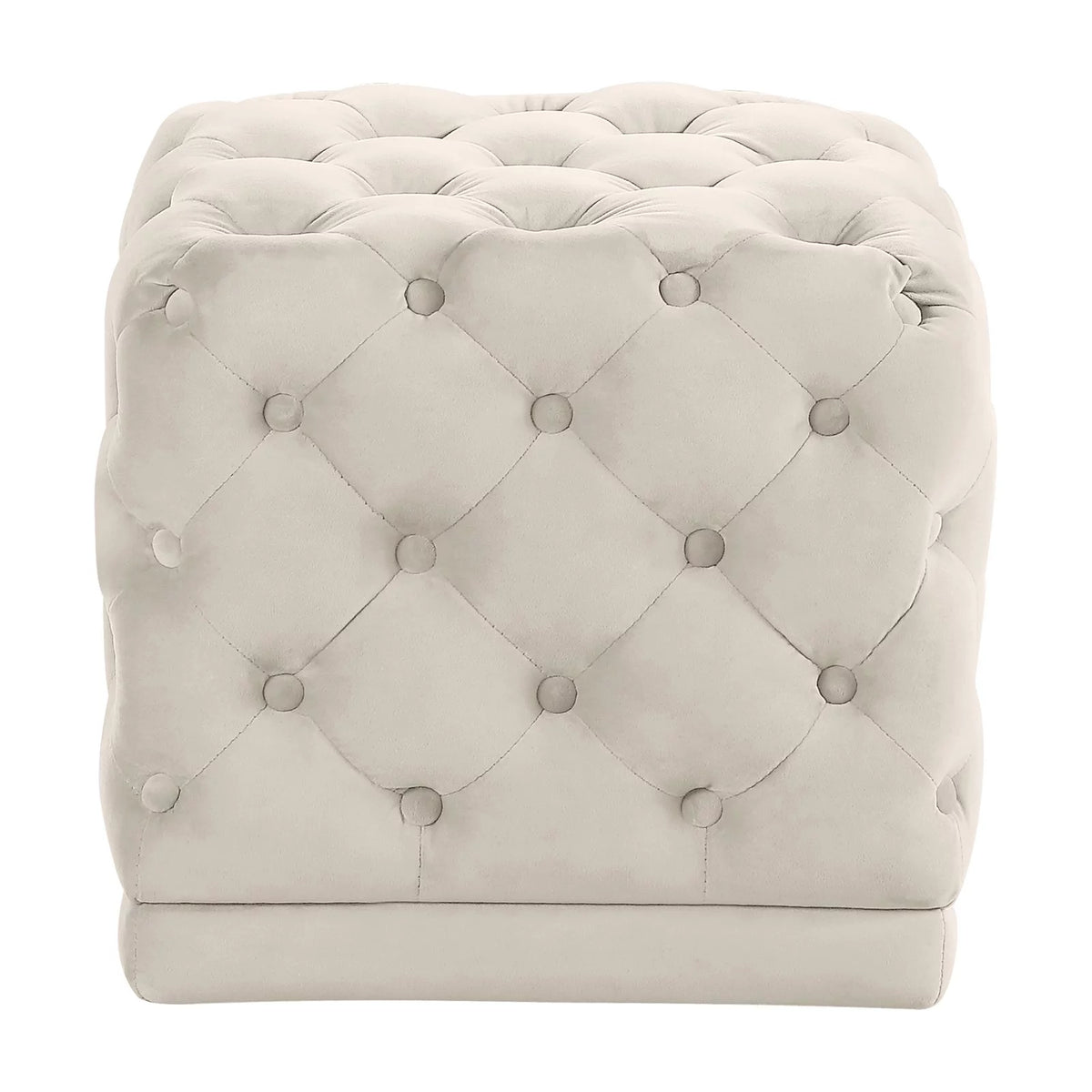 Cream Velvet Ottoman/Stool G963441