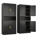 Tall Narrow Storage Cabinet 4 Adjustable Shelves Green H66773