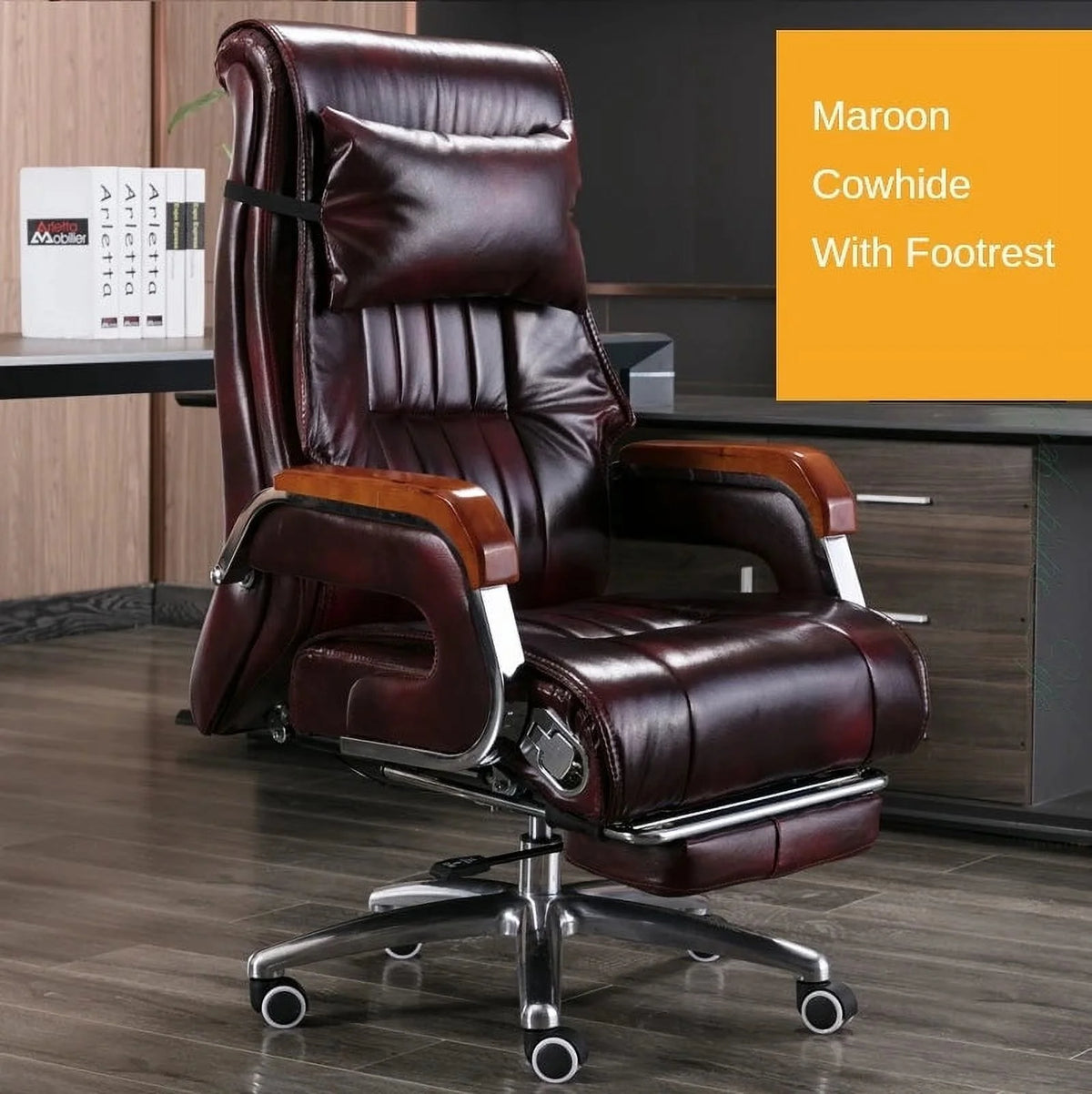 Cowhide Reclining Massage Office Chair Z53123
