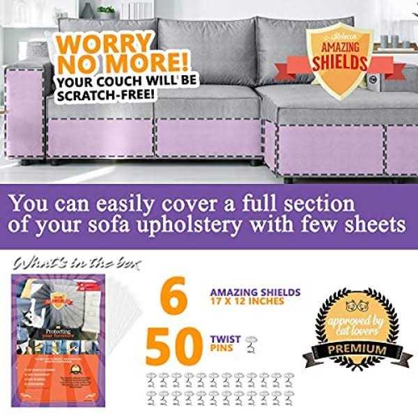 6-Pack 17-inch x 12-inch Cat Scratch Deterrent Furniture Protectors H38969