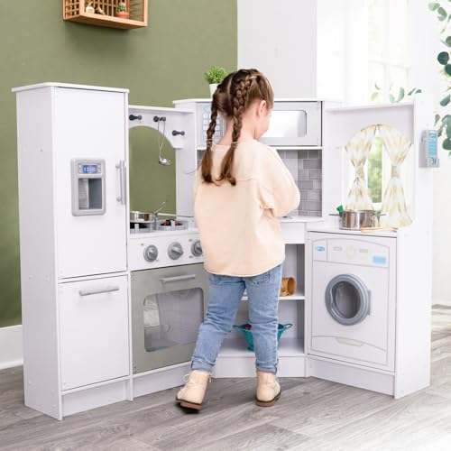 Wooden Corner Play Kitchen with Lights & Sounds A569706