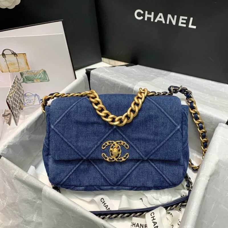 Denim Flap Bag N2564
