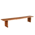 105" Live Edge Solid Wood Dining Bench in Brown U5363