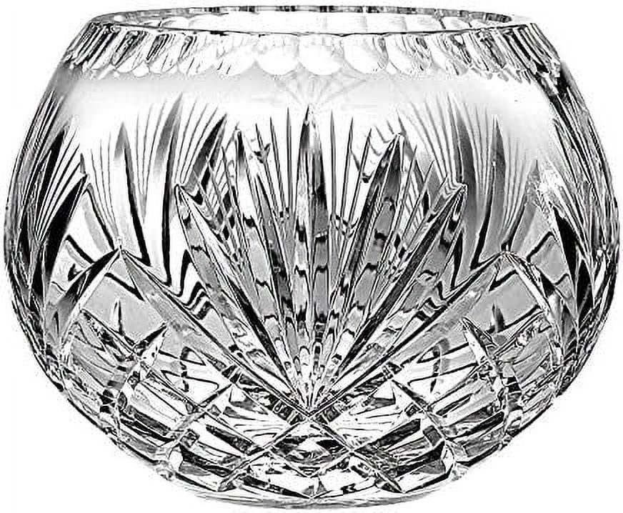 Hand Cut Crystal Rose Bowl 8" I25615