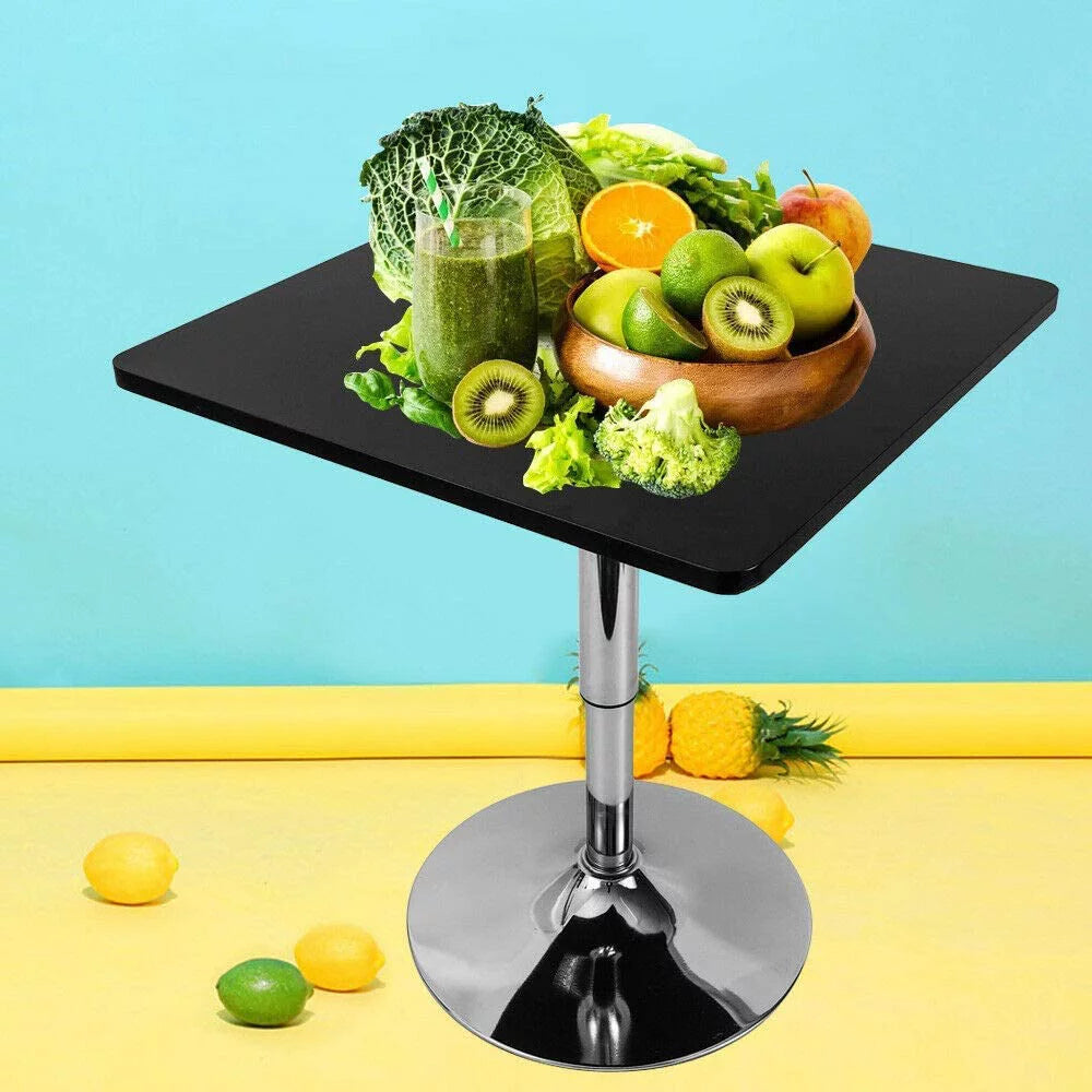 Black 360° Swivel Square Adjustable Bar Table G625