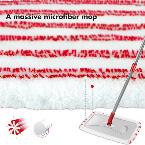 Extra Large Microfiber Flat Mop with 5 Pad A76866