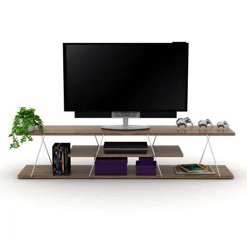 Mid Century Modern 4 Shelves 56 inch Low Tv Stand I355110