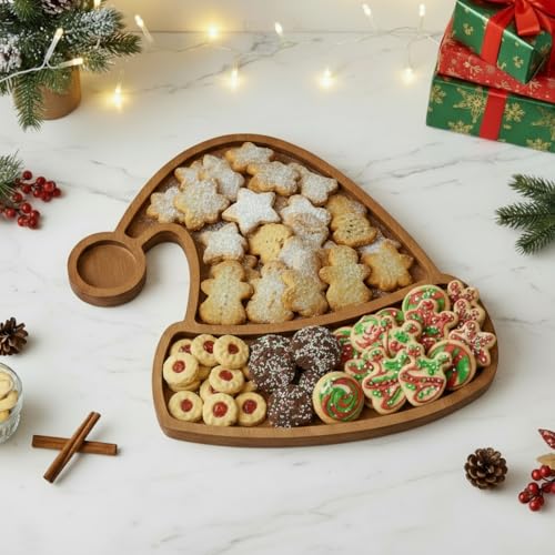 Christmas Tree Serving Tray Charcuterie Board 11.42 x 10.43 Inches T9956