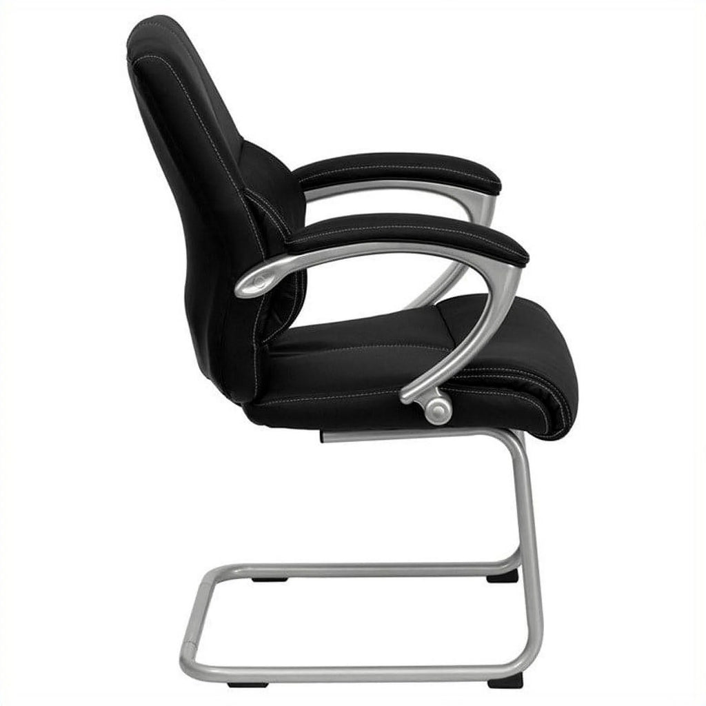 Black Leather Executive Office Guest Chair C838594