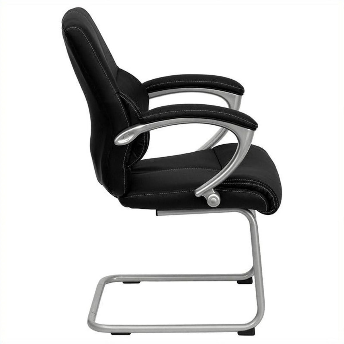 Black Leather Executive Office Guest Chair C838594
