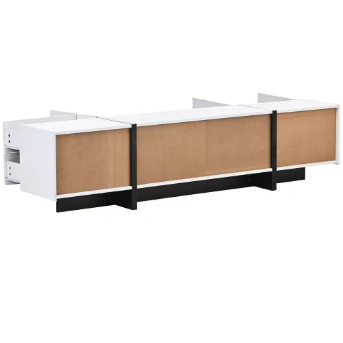 White Rectangle TV Stand for 80 inch TV U78217