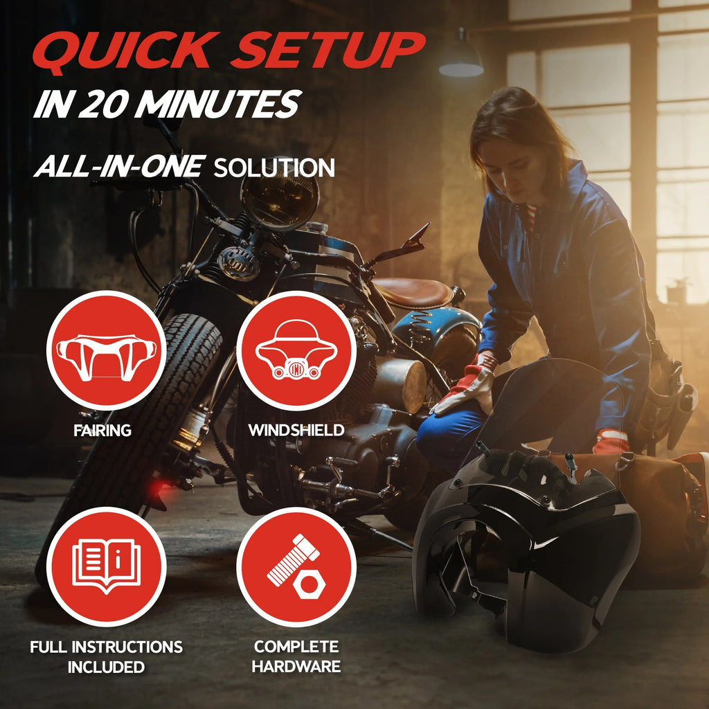 Clear Motorcycle Windshield Fairing V3233