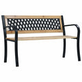 Wood and Plastic Garden Bench with Steel Frame M43702