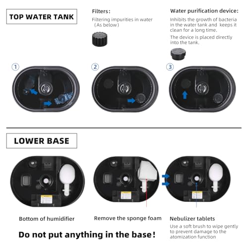 6L Cool and Warm Humidifiers Black H6234
