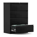 4 Drawer Black File Cabinet with Lock I5138