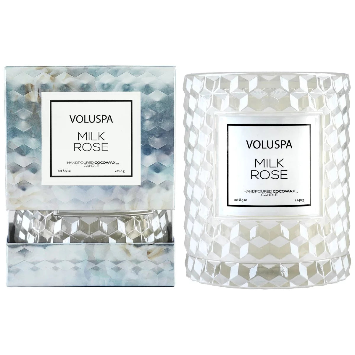 Milk Rose Cloche Candle 8.5 oz L805