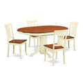 Buttermilk Cherry 5 Piece Dinette Table and 4 Wood Seat Chairs U456