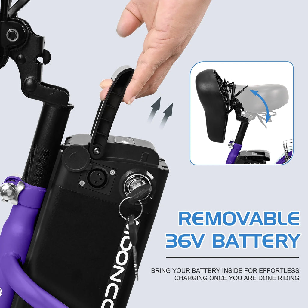 24'' 500W 7-Speed Electric Tricycle with Removable Battery I9547