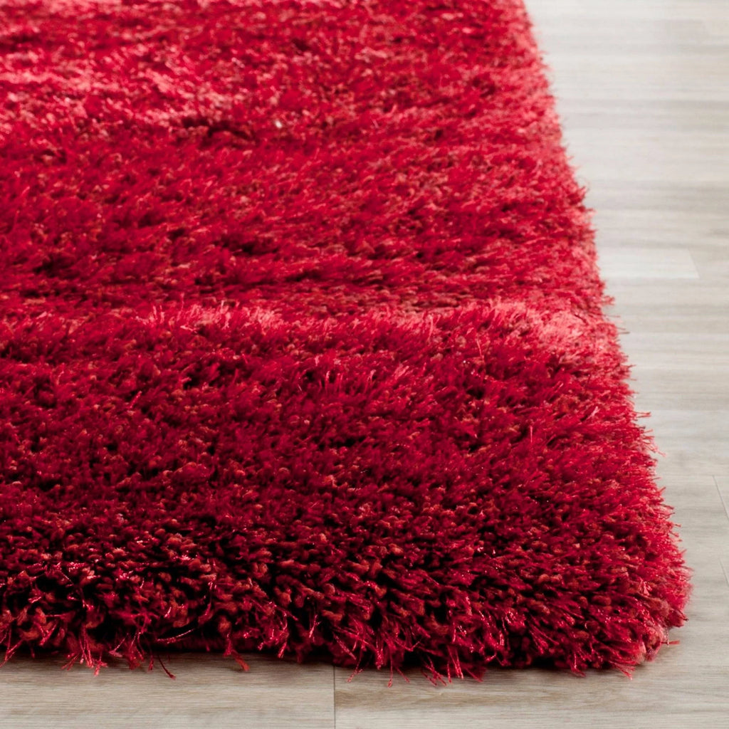 Red 5'1" x 7'6" Shag Area Rug R3169