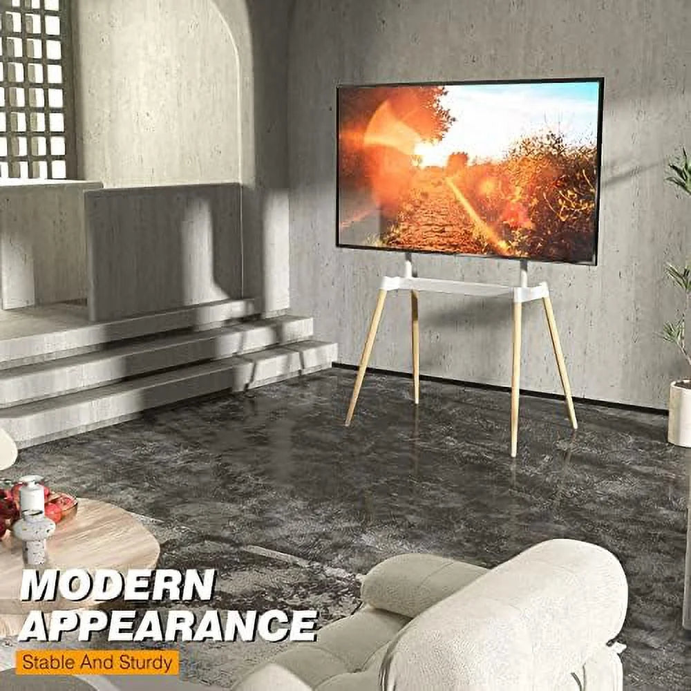 White Height Adjustable TV Floor Stand for 37-86 Inches P33064