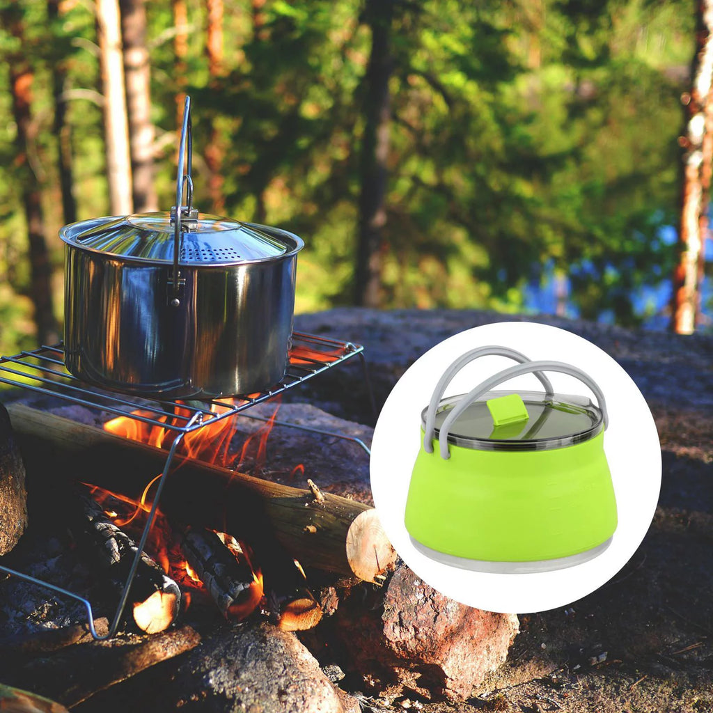 Foldable Collapsible Cooking Pot Camping Kettle U5586
