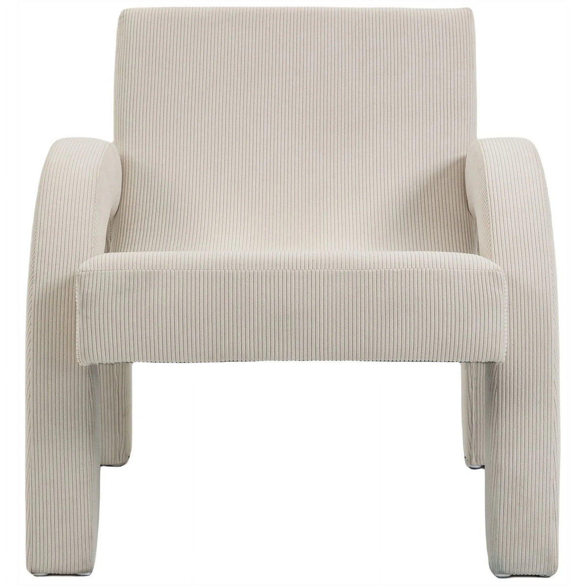 Cream Corduroy Accent Chair O3667