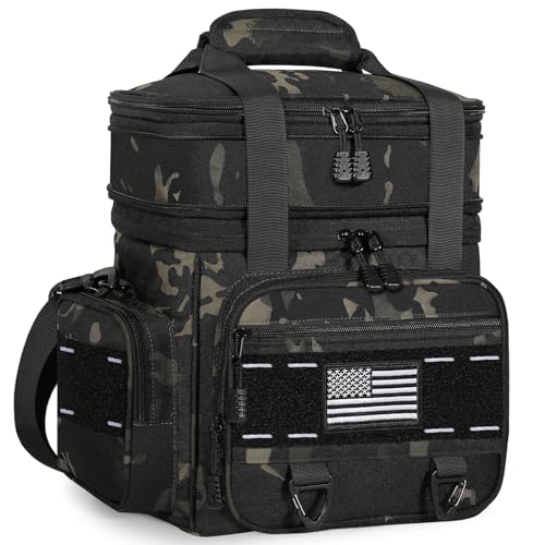 Black 16L Insulated Leakproof Tactical Lunch Box A6087