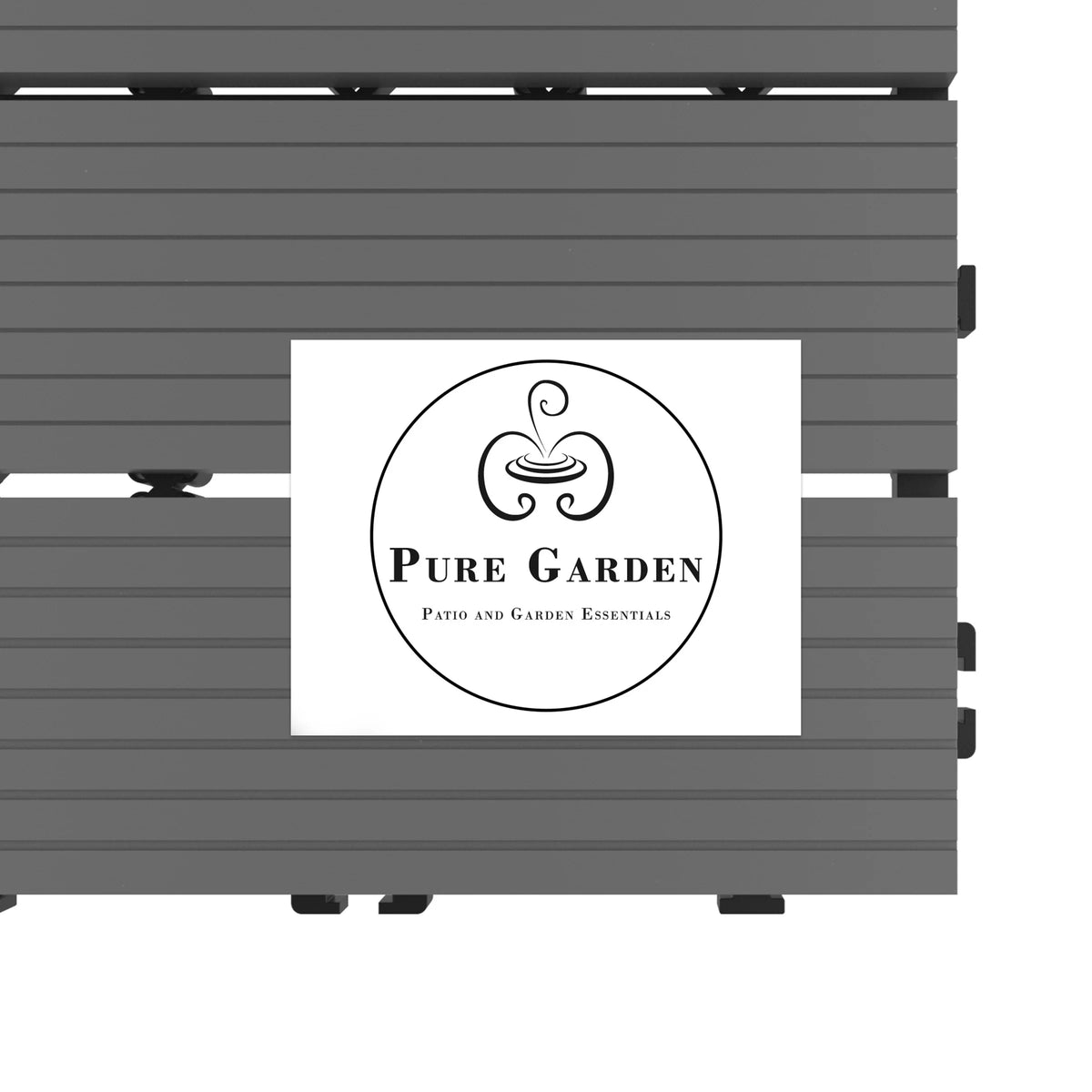 6-Pack Interlocking Weather-Resistant Deck Tiles Dark Gray Square P895547