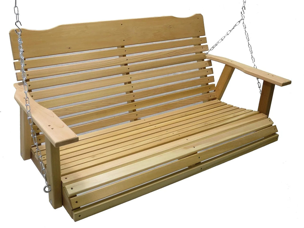 4 Foot Natural Cedar Porch Swing With Chain B77042