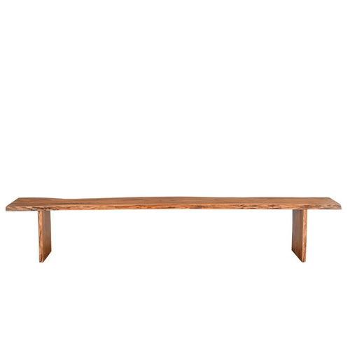 105" Live Edge Solid Wood Dining Bench in Brown U5363