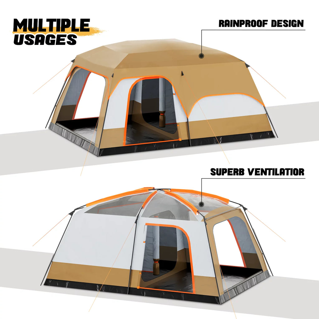 Extra Large 5-8 Person Waterproof Double Layer Cabin Tent V5235