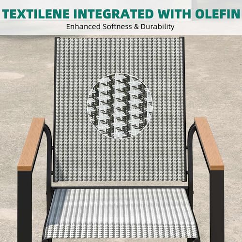 Set of 6 Stackable All-Weather Patio Dining Chairs F1367