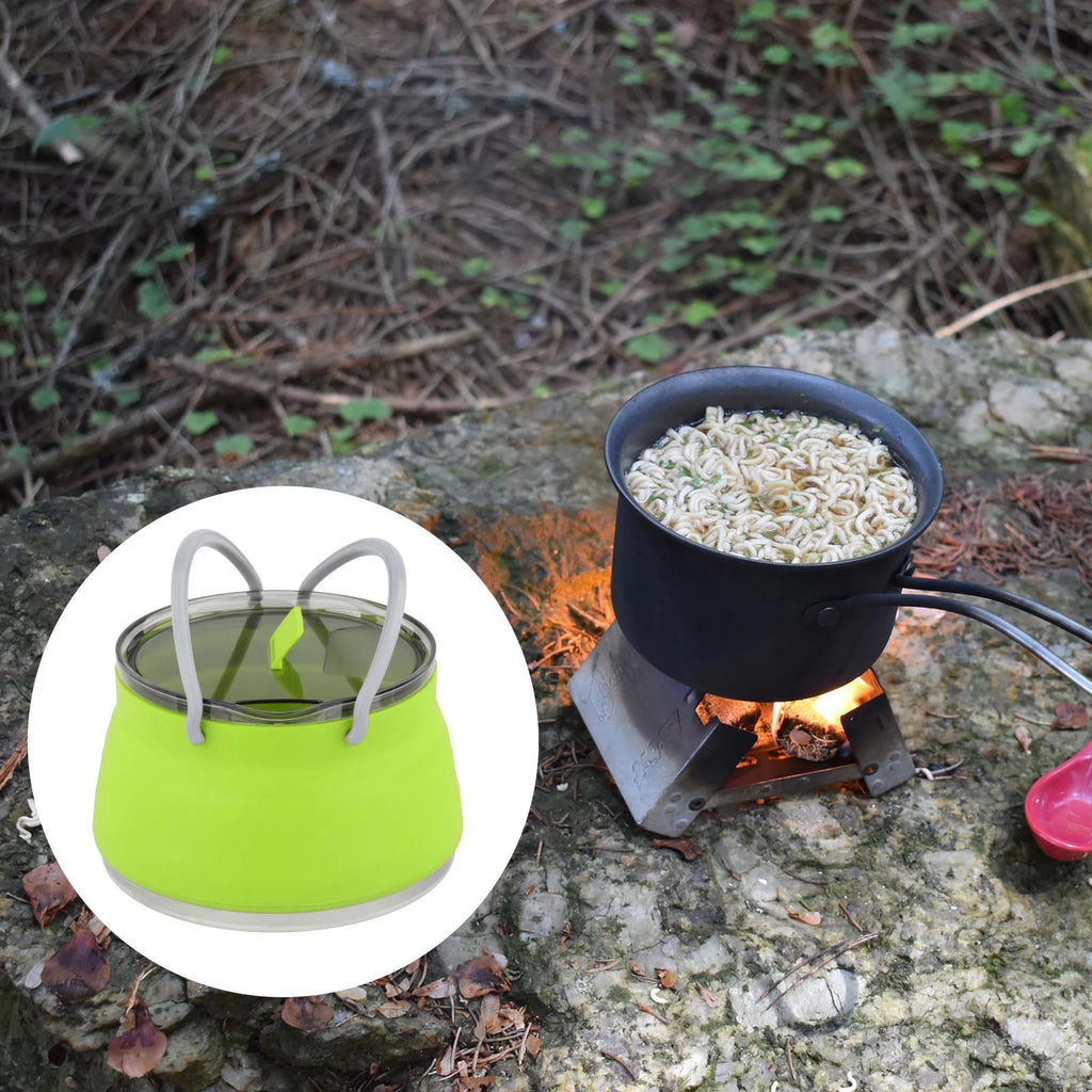 Foldable Collapsible Cooking Pot Camping Kettle U5586