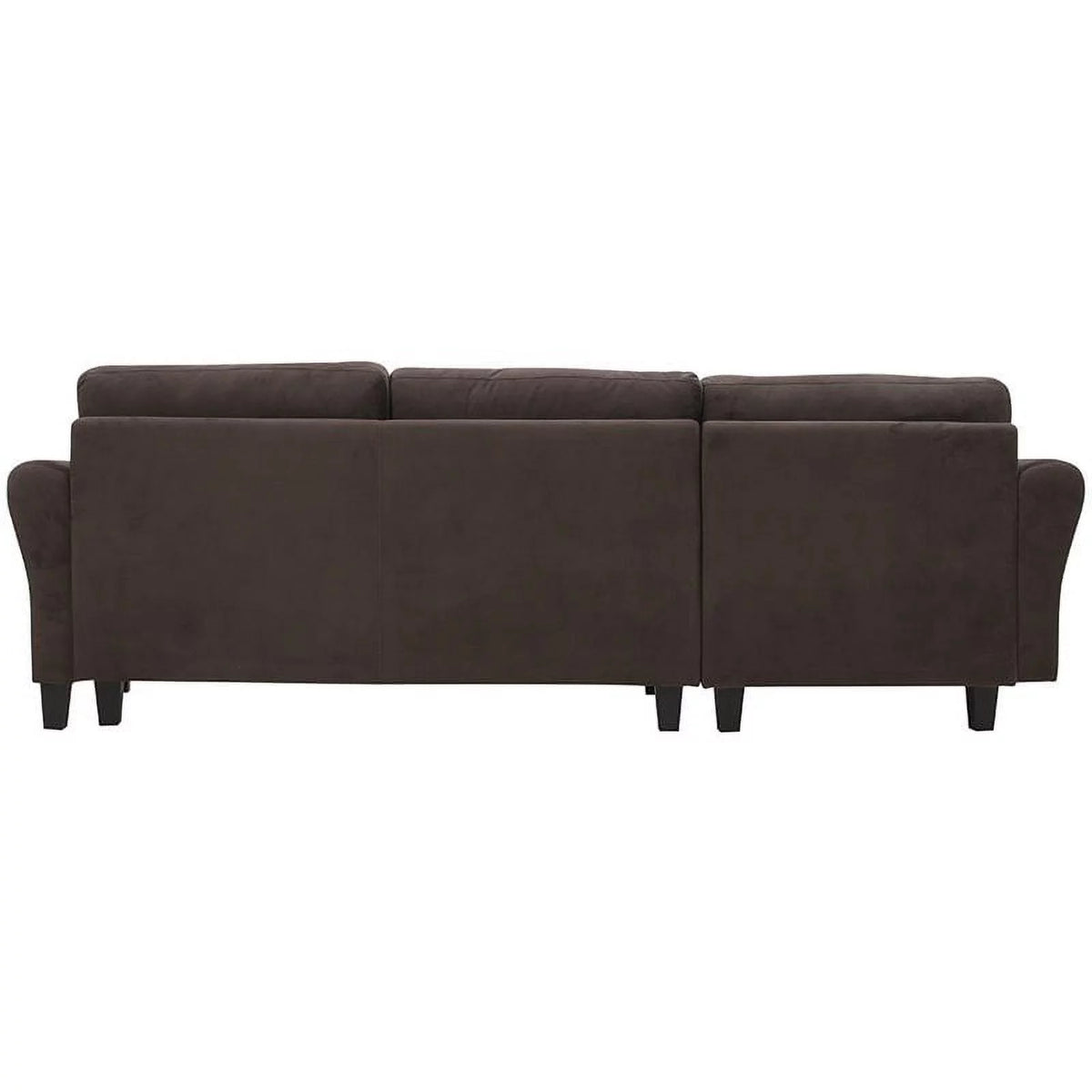Brown Microfiber Sectional Sofa Y31518