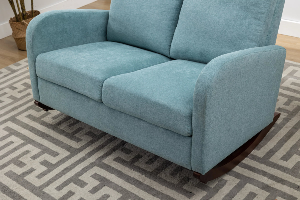 Oversized Upholstered Wingback Rocking Chair L332176