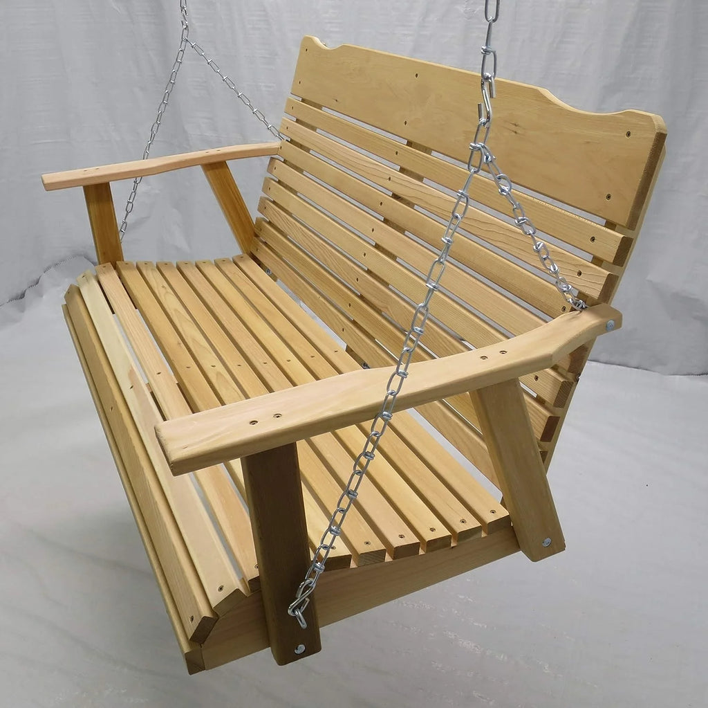 4 Foot Natural Cedar Porch Swing With Chain B77042