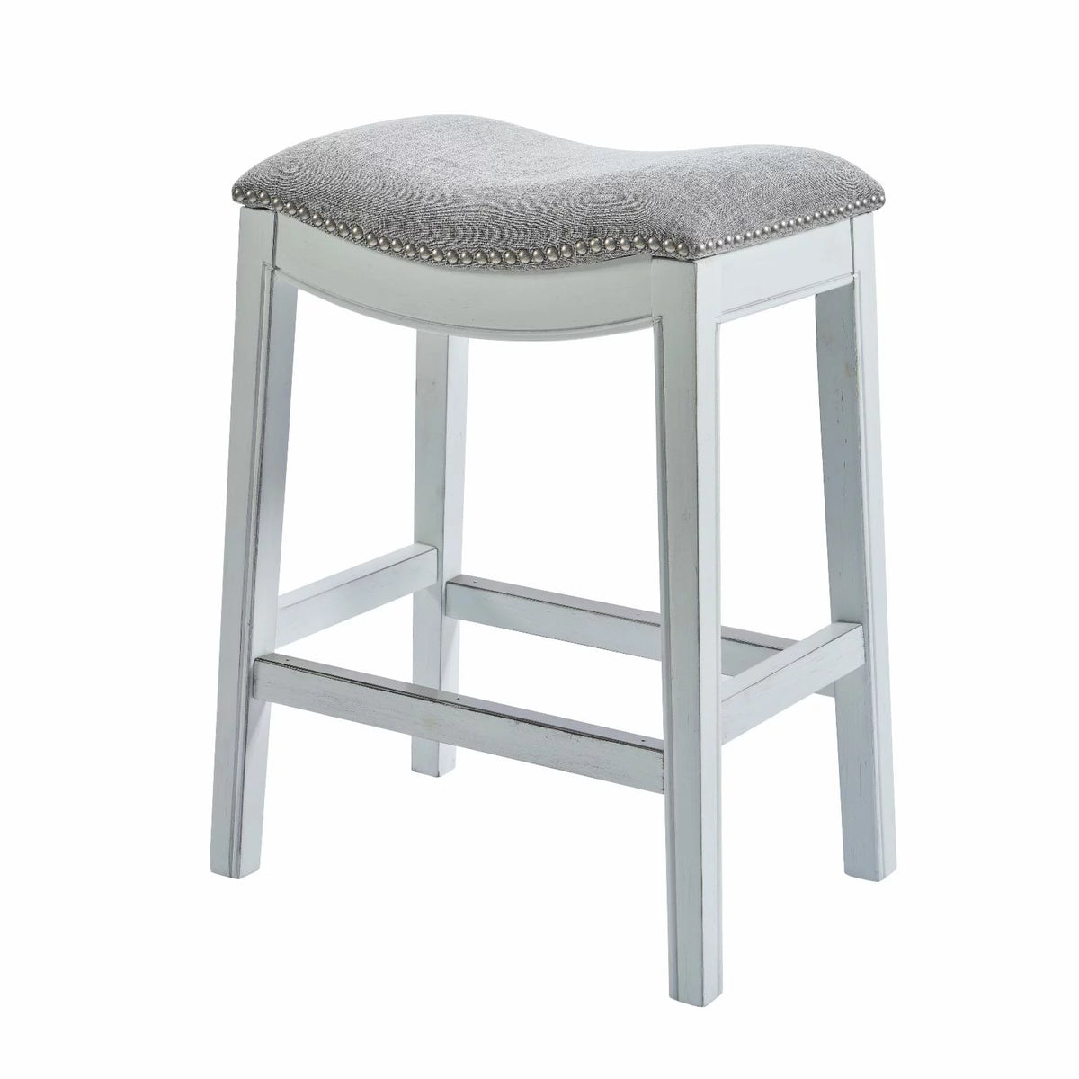 26" Farmhouse Wood Counter Height Stool L8375