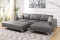 3Pcs Leatherette Sectional Sofa Set with XL Ottoman S232253