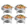 4 Packs Stainless Steel Chafing Dishes 5QT B1025