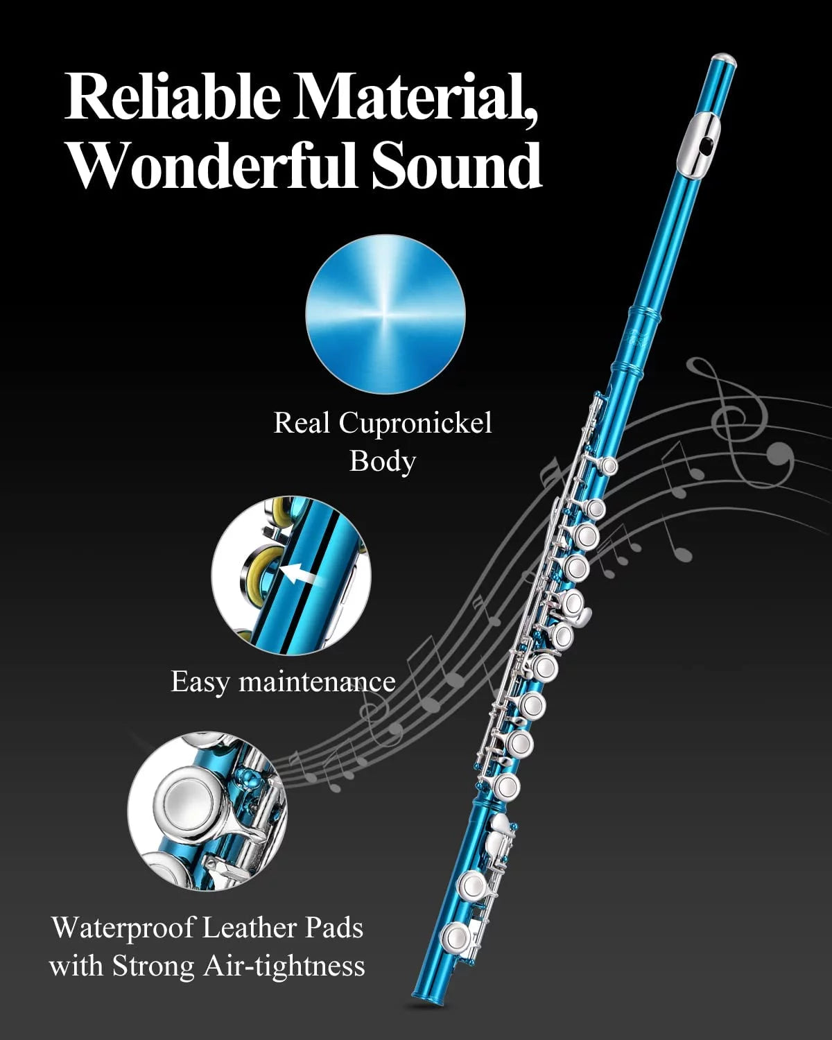 16 Key Closed Hole C Flute with Case and Stand Y86259