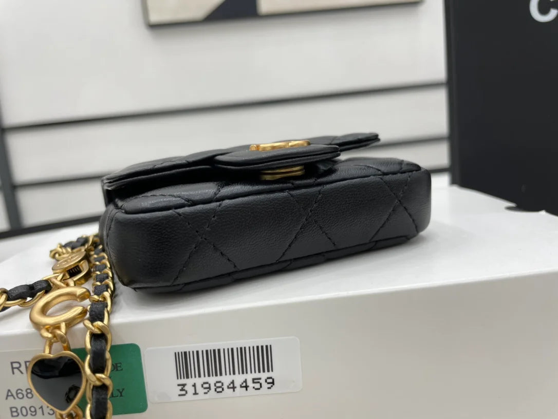 Black Mini Flap Bag B960