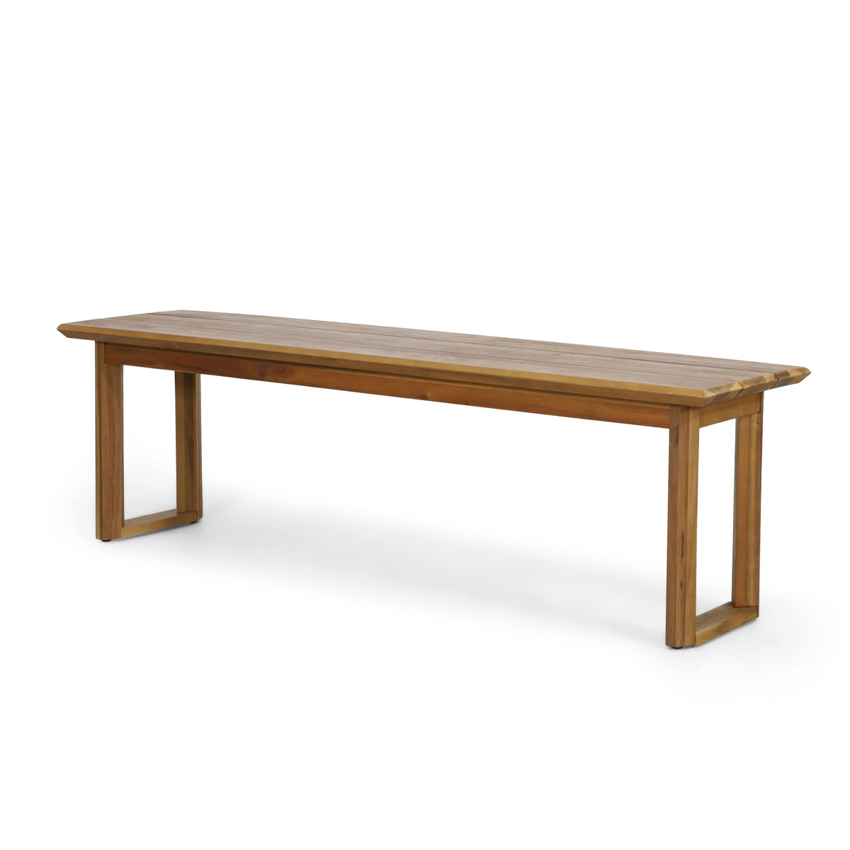 Acacia Wood Outdoor Dining Bench Set of 2 A73776
