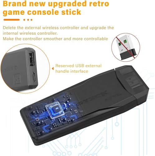 Wireless Retro Game Console with 9 Emulators, 20,000+ Games, 4k Hdmi Output H9890
