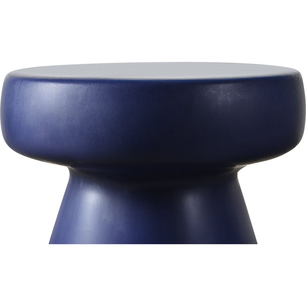 Ceramic Mushroom Outdoor Side Table 16" Navy Blue P95607