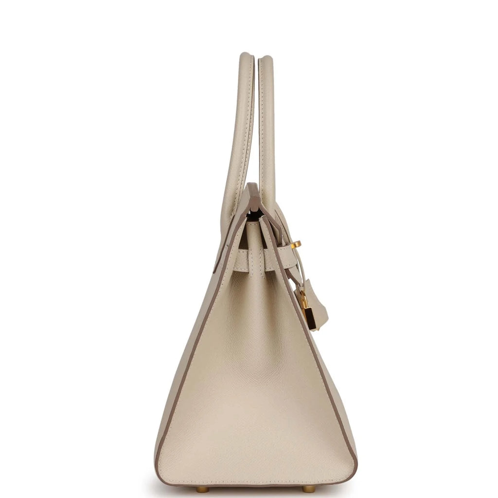 Pre-owned 30 Craie Epsom Handbag V472
