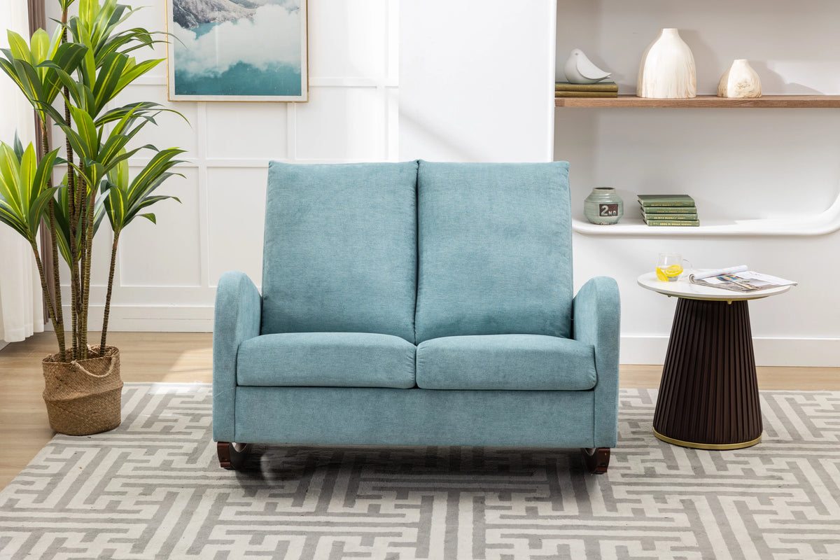 Oversized Upholstered Wingback Rocking Chair L332176